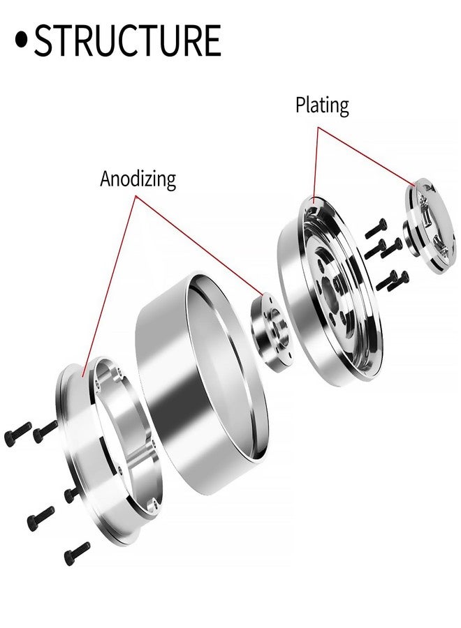 DashRC 1.9 Beadlock Wheel Rims, Retro Vintage Design Wheel Hub for TRX4 F105 SCX10 Gen8 LC70 1/10 RC Crawler, Aluminum Alloy Plating, Electroplate Silver, 4 PCS - Image 4
